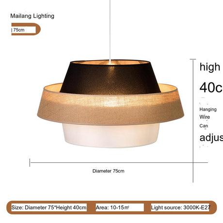 MAILANG Haruka Elegant Fabric Pendant Ceiling Lamp from MAILANG