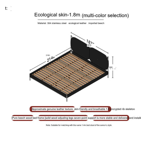 TELLS Amara Luxurious Modern Leather Bed from TELLS
