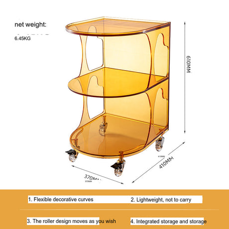 NIYE Tamsin Modern Acrylic Universal Coffee Table Cart from NIYE
