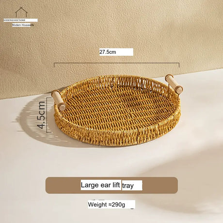 MH Zoriana Chic Imitation Rattan Fruit Plate Home Basket from MH