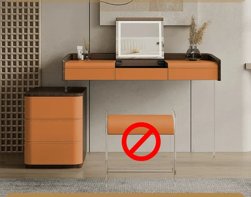 GEPH Mia Natural Wood Acrylic Dressing Table from GEPH