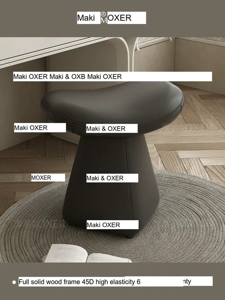 MOXER Catalonia Elegant Movable Leather Makeup Stool from MOXER