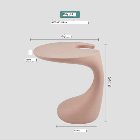 ABOUT WHITE Helene Minimalist Scandinavian Plastic Bed Coffee Table from ABOUT WHITE