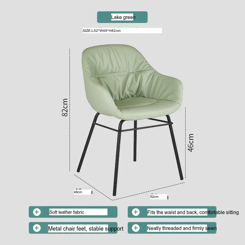 ABOUT WHITE Alaric Sleek Modern Leather Dining Chair from ABOUT WHITE