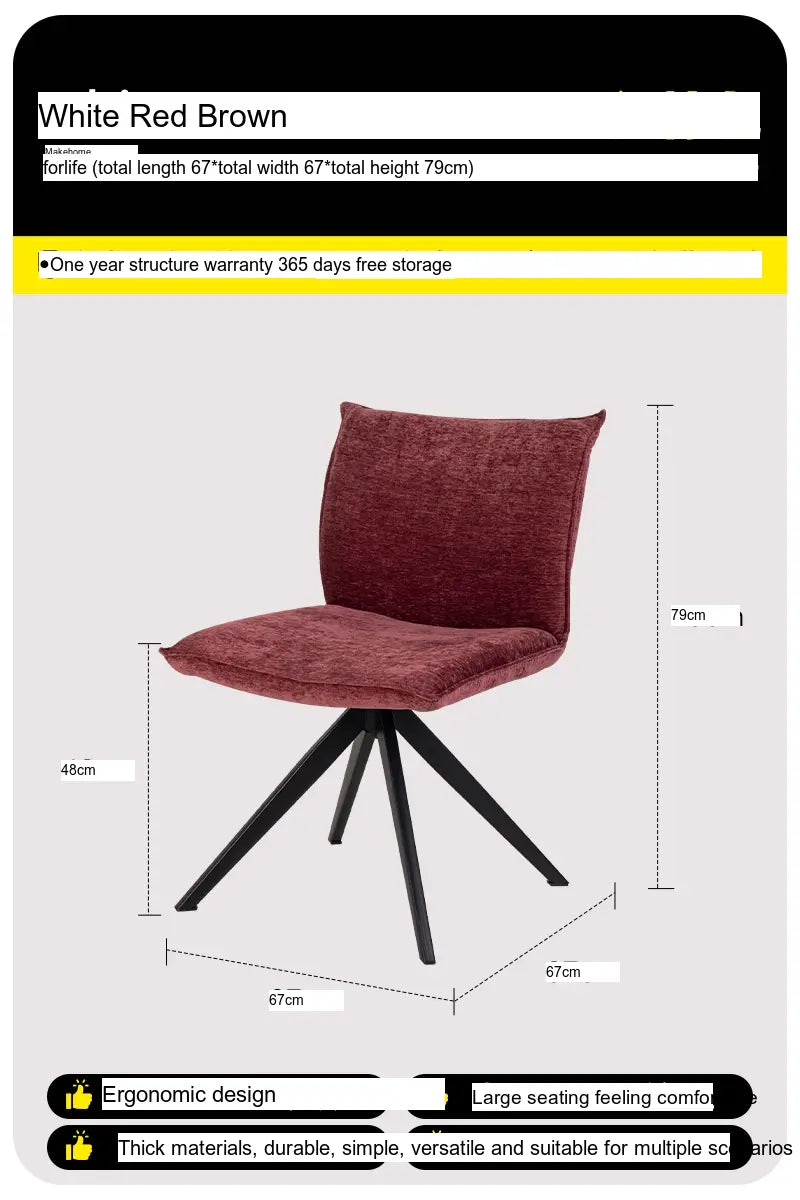 ABOUT WHITE Azura Modern Comfortable Nordic Dining Chair from ABOUT WHITE