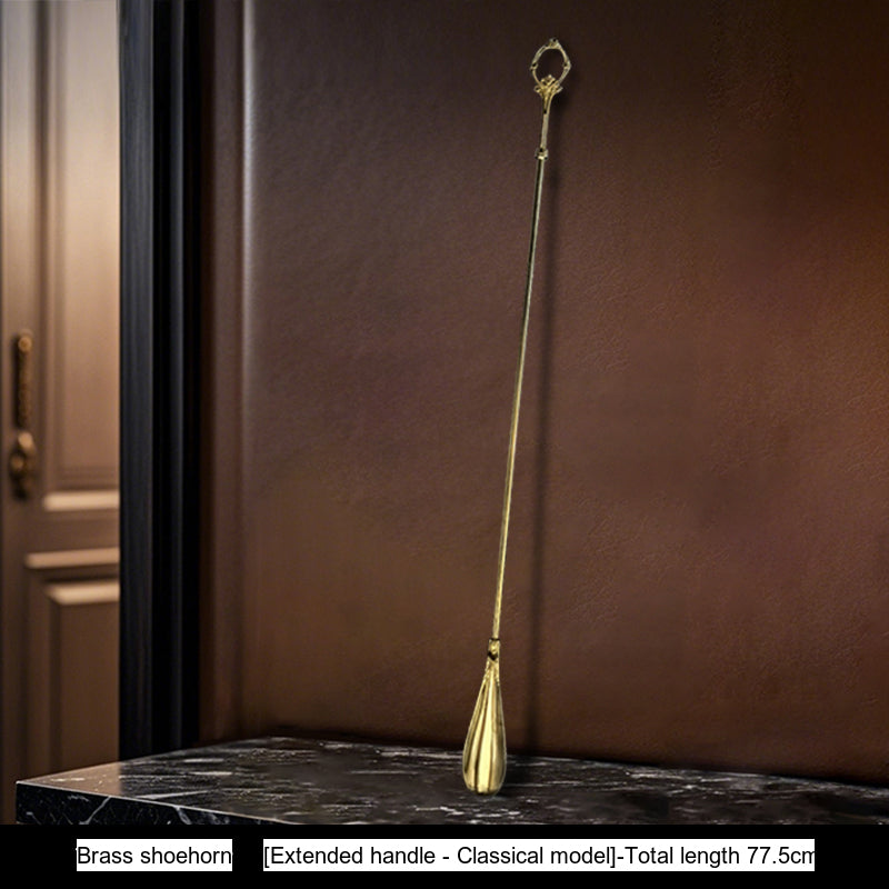 LIVETAI Isadora Elegant Brass Long Handle Shoe Horn from LIVETAI