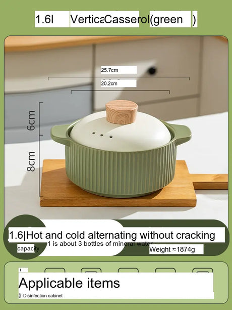 MH Sanzhi High-Temperature Ceramic Casserole Pot from MH