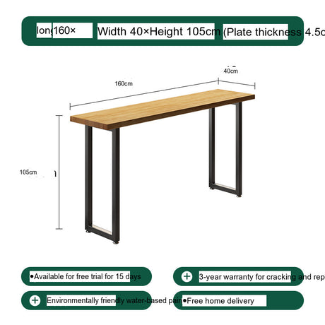 WEIMEI Santiago Rustic Industrial Iron Art Solid Wood Bar Table from WEIMEI