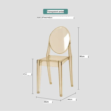 ABOUT WHITE Santiago Sleek Modern Transparent Dining Chair from ABOUT WHITE