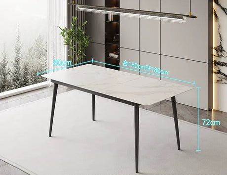 DIPU Matilda Retractable Rock Plate Dining Table from DIPU