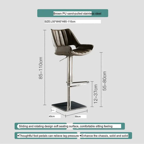 ABOUT WHITE Isadora Nordic Light Luxury High Stool from ABOUT WHITE