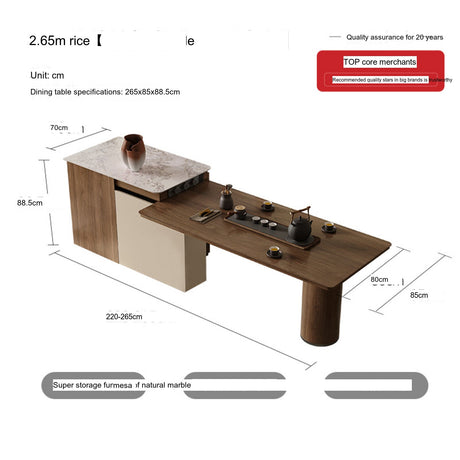 QUANMU Elowen Elegant Retractable Dining Table from QUANMU