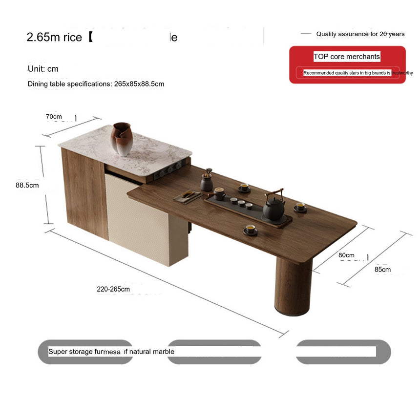 QUANMU Elowen Elegant Retractable Dining Table from QUANMU