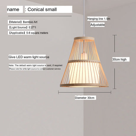 BOJI Amaterasu Elegant Bamboo Balcony Lamp from BOJI