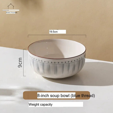 MH Yamaguchi Elegant Ceramic Soup Bowl - High-End Home Use from MH