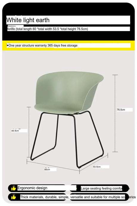 ABOUT WHITE Lysander Minimalist Scandinavian Dining Chair from ABOUT WHITE