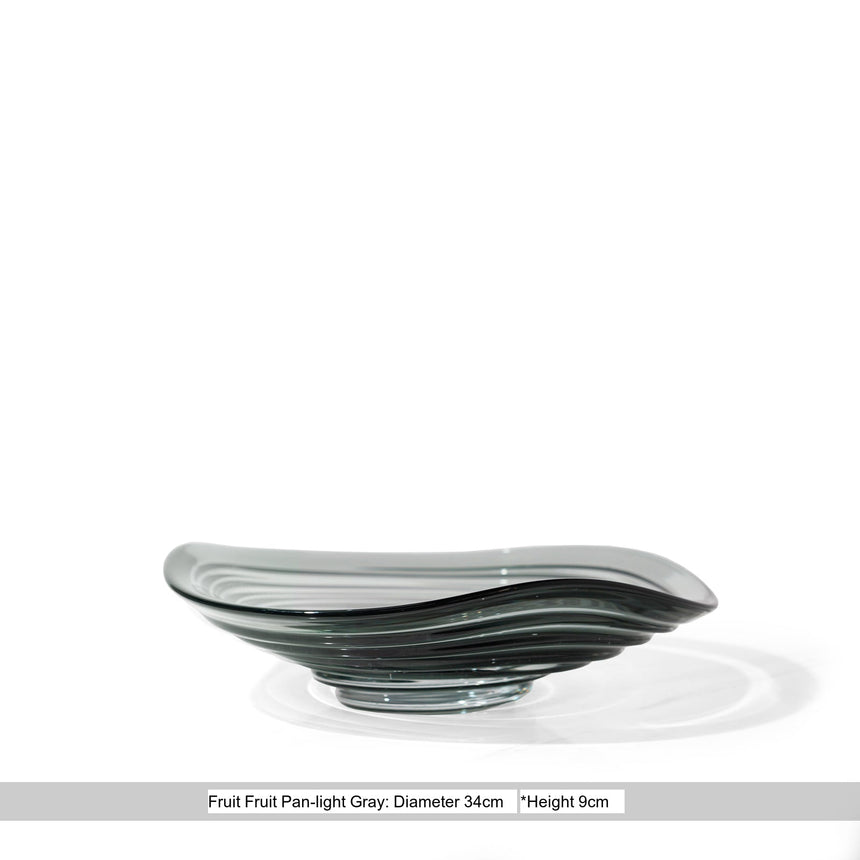 VAVINCI Elowen Elegant Two-Color Streamlined Glass Fruit Plate from VAVINCI