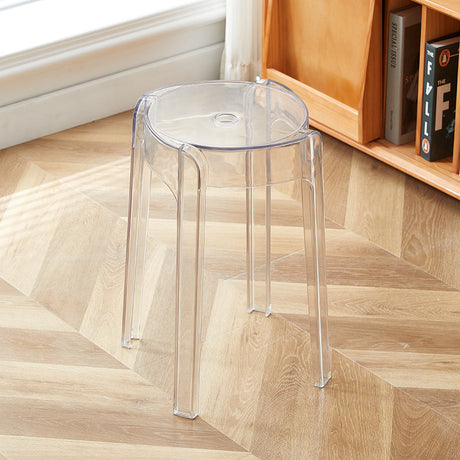 A&D Mariposa Sleek Transparent Stackable Stool from A&D