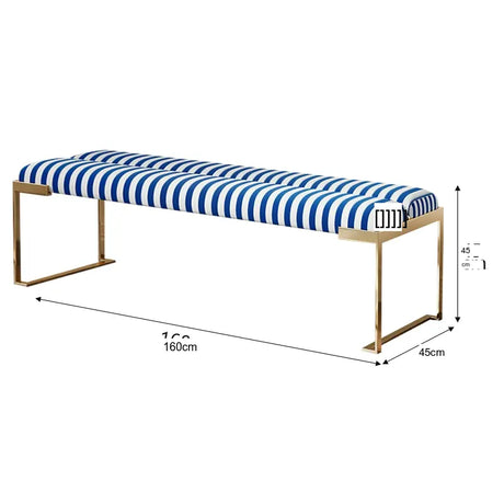 GANGETIC AGE Isolde Elegant Contemporary Steel Bedroom Bench from GANGETIC AGE