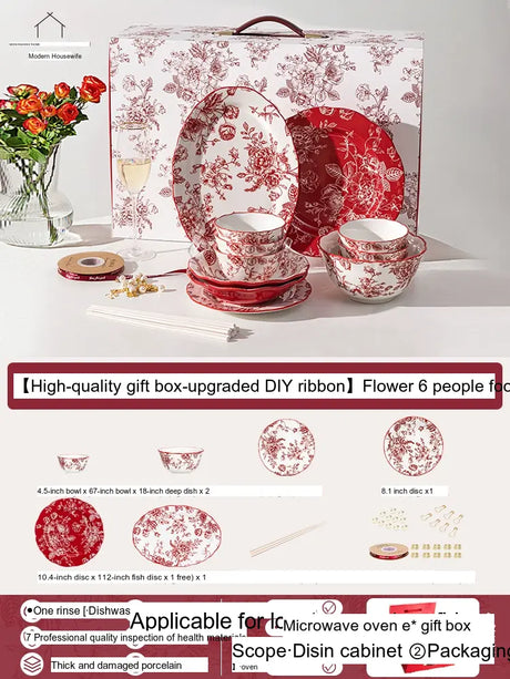 MH Aveline Elegant Rose Holiday Tableware Gift Set from MH