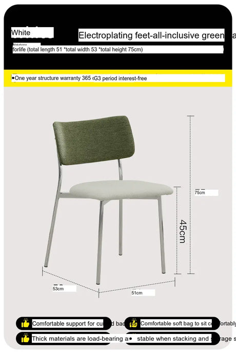 ABOUT WHITE Anouk Luxurious Retro Backrest Dining Chair from ABOUT WHITE