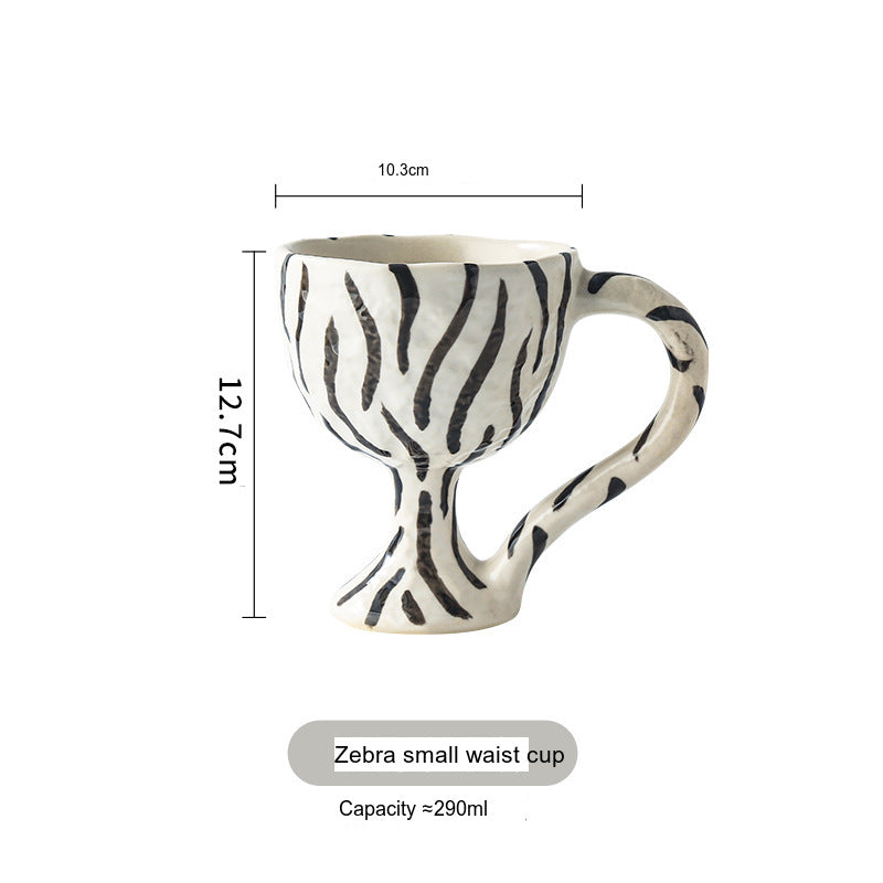 LIVETAI Marquess Hand-Painted Zebra Pattern Vase Decor from LIVETAI