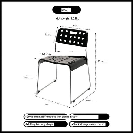 NIYE Seraphina Modern Stacking Plastic Dining Chair from NIYE