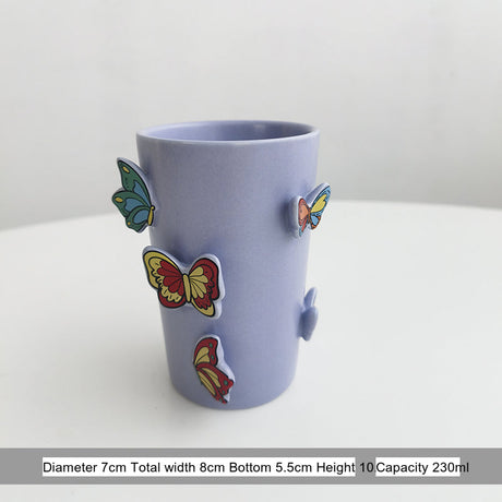 LIVETAI Sapphira Elegant Ceramic Butterfly Mug from LIVETAI