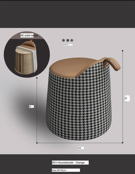 MOXER Juniper Luxe Minimalist Leather Makeup Stool from MOXER