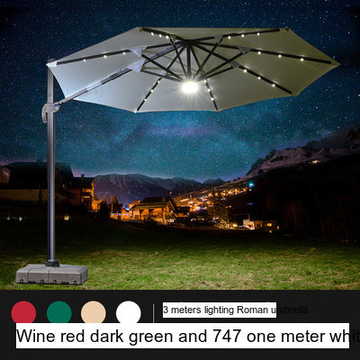 RATTAN SPACE Juniper Solar-Powered Leisure Umbrella from RATTAN SPACE