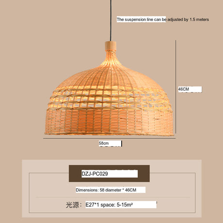 BOJI Harukaze Artistic Ambient Bamboo Ceiling Lamp from BOJI