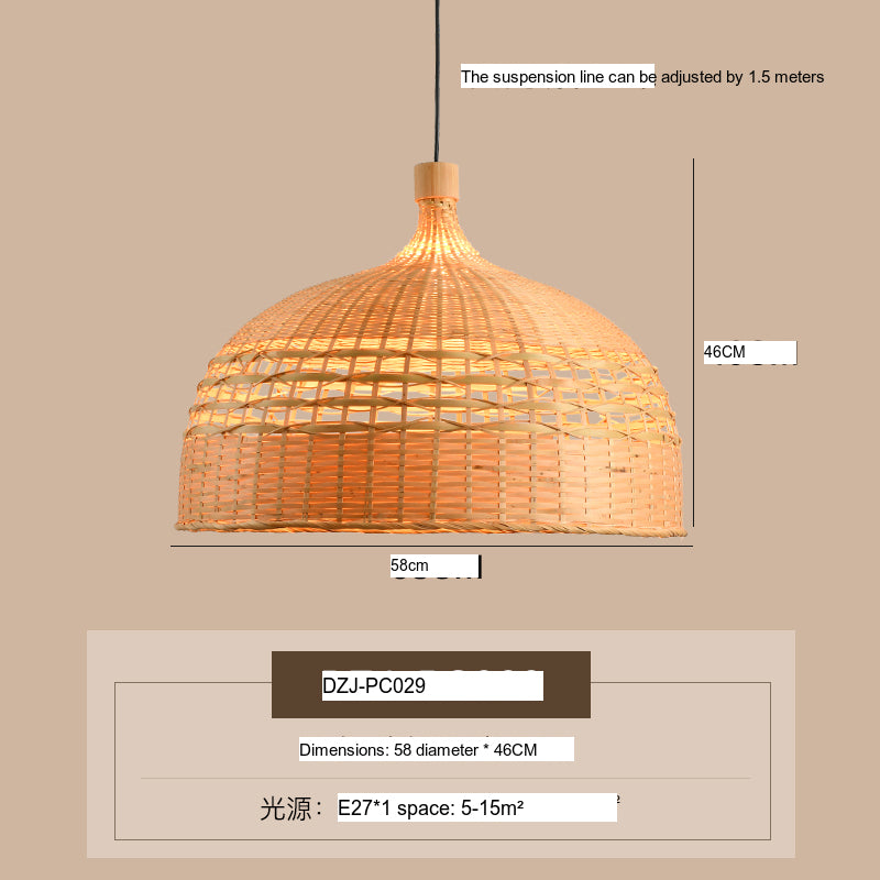 BOJI Harukaze Artistic Ambient Bamboo Ceiling Lamp from BOJI
