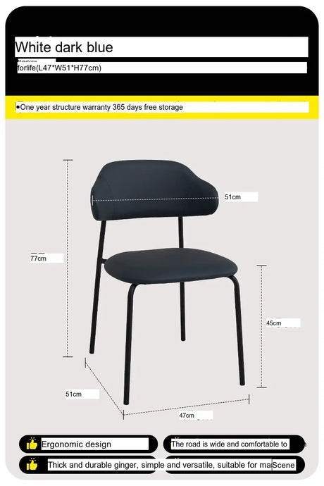 ABOUT WHITE Amaya Sleek Stackable Comfort Dining Chair from ABOUT WHITE