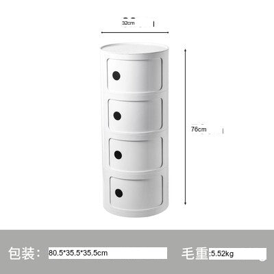 NIYE Aveline Minimalist Round Storage Side Table from NIYE