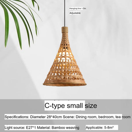 BOJI Harukaze Elegant Bamboo Pendant Light for Living Room from BOJI