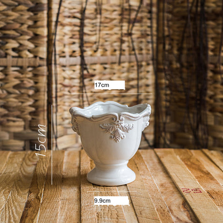 JUHAN Lysandra Vintage Floral Elegant Flowerpot Decorations from JUHAN