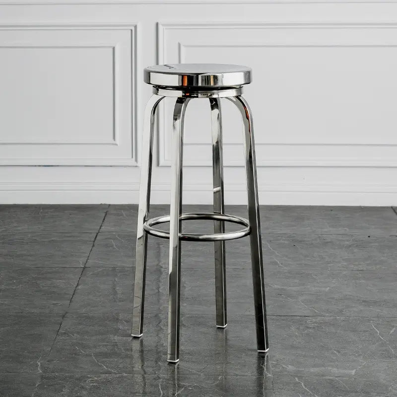 ABOUT WHITE Zorion Elegant Stainless Steel High Stool from ABOUT WHITE