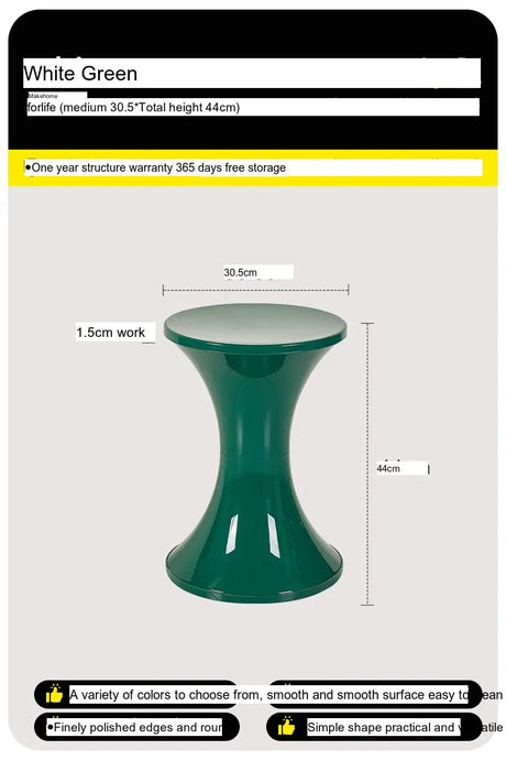 ABOUT WHITE Lira Contemporary Sleek Storage Stool from ABOUT WHITE