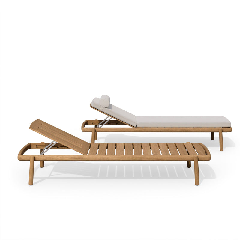 DIME GARDEN Elowen Anticorrosive Teak Outdoor Lounge Bed from DIME GARDEN