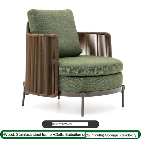 DIME GARDEN Azucena Waterproof Rattan Chair & Coffee Table Set from DIME GARDEN