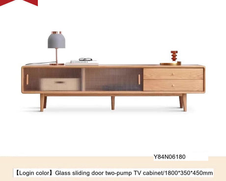 GENJI Ishtar Modern Oak Storage Cabinet and Coffee Table Combo. from GENJI