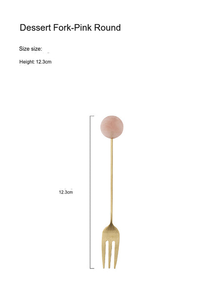 LIVETAI Sapphira Elegant Stainless Steel Cake Forks from LIVETAI