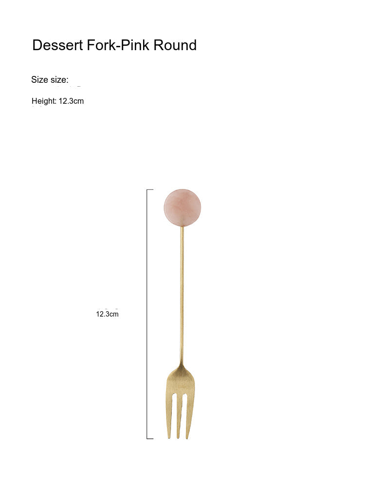 LIVETAI Sapphira Elegant Stainless Steel Cake Forks from LIVETAI