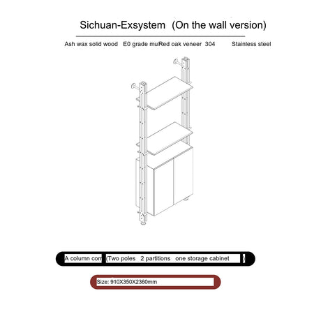 TELLS Marcellus Vintage Modular Shelf System. from TELLS