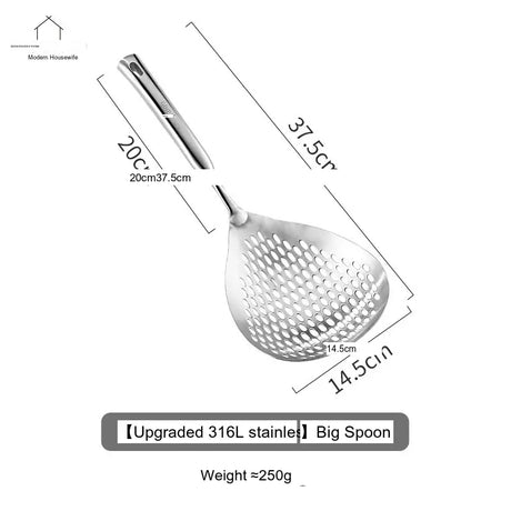 MH Seraphina Elegant 304-Stainless Steel Noodle & Frying Spoon Set from MH