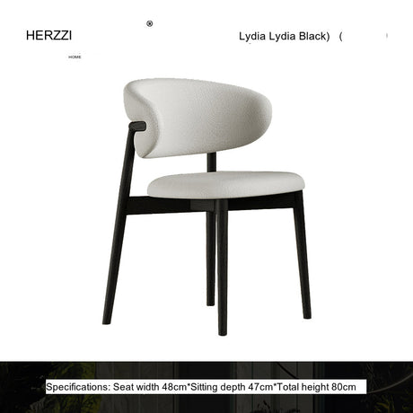 HERZZI Isolde Urban Solid Wood Dining Chair - Antique Style, Simple Backrest, Restaurant Stool from HERZZI