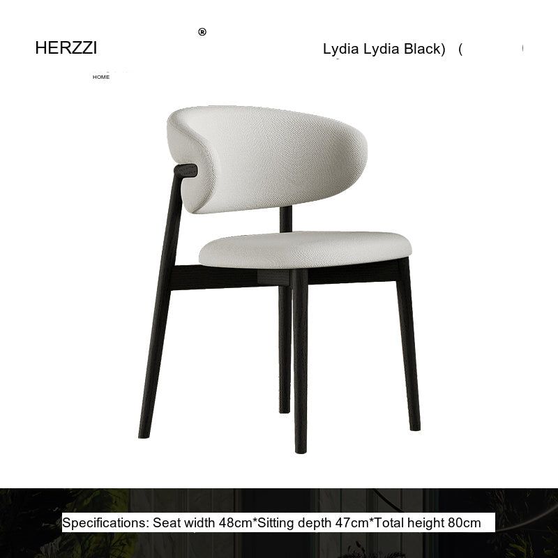 HERZZI Isolde Urban Solid Wood Dining Chair - Antique Style, Simple Backrest, Restaurant Stool from HERZZI