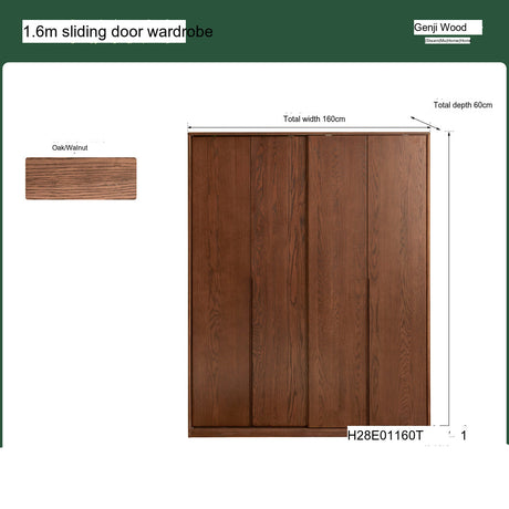 GENJI Akihiko Scandinavian Solid Wood Sliding Door Wardrobe from GENJI