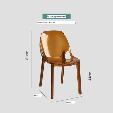 ABOUT WHITE Isadora Transparent Crystal Dining Chair - Nordic Acrylic Design from ABOUT WHITE