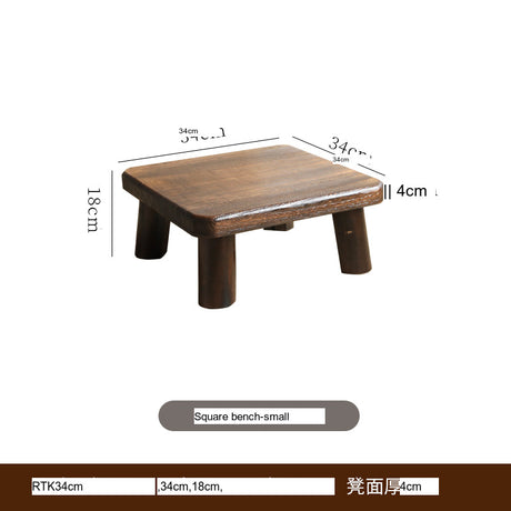 PAULOWNIA Isolde Eco-Friendly Wooden Footstool Coffee Table from PAULOWNIA